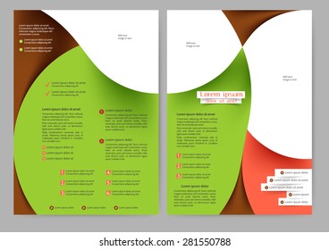 Abstract colored brochure template for your business