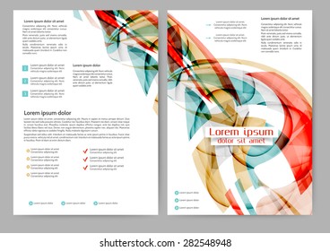 Abstract colored brochure template for your business