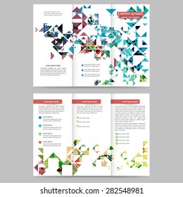 Abstract colored brochure template for your business