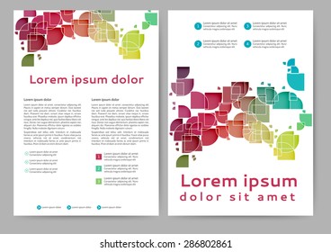 Abstract colored brochure template for your business