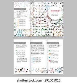 Abstract colored brochure template for your business
