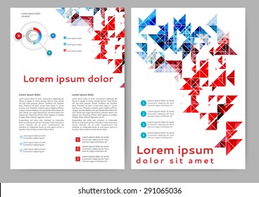Abstract colored brochure template for your business