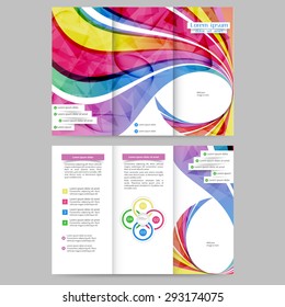 Abstract colored brochure template for your business