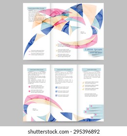 Abstract colored brochure template for your business