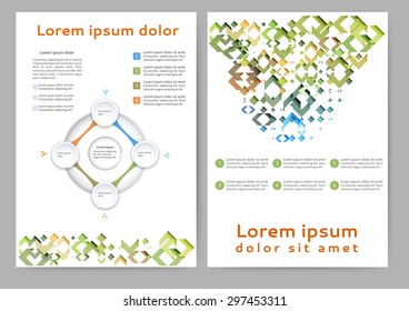 Abstract colored brochure template for your business