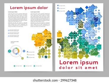 Abstract colored brochure template for your business