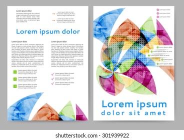 Abstract colored brochure template for your business