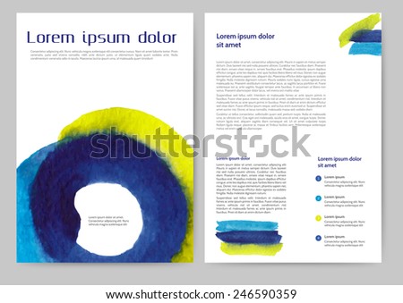 Abstract colored brochure template for your business