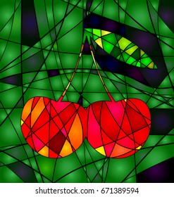 abstract colored cherry