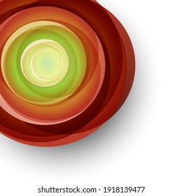 Abstract colored circle background with shadow vector design, bright decorative brochure template