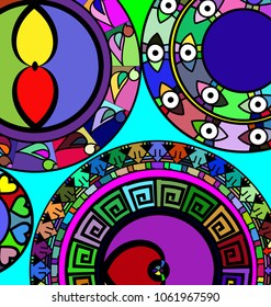 abstract colored circles