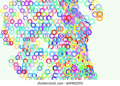 Abstract colored circles, bubbles, sphere or ellipses shape pattern. Good for web page, wallpaper, graphic design, catalog, texture or background. Vector graphic.