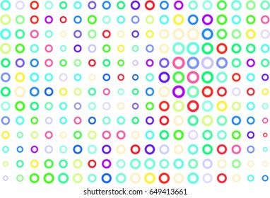 Abstract colored circles, bubbles, sphere or ellipses shape pattern. Good for web page, wallpaper, graphic design, catalog, texture or background. Style of mosaic or tile. Vector graphic.