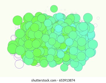 Abstract colored circles, bubbles, sphere or ellipses shape pattern. Good for web page, wallpaper, graphic design, catalog, texture or background. Vector graphic.
