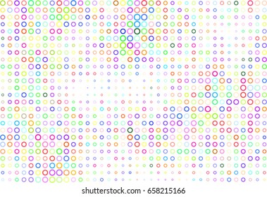 Abstract colored circles, bubbles, sphere or ellipses shape pattern. Good for web page, wallpaper, graphic design, catalog, texture or background. Style of mosaic or tile. Vector graphic.