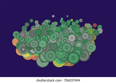 Abstract colored circles, bubbles, sphere or ellipses shape pattern. Good for web page, wallpaper, graphic design, catalog, texture or background. Vector illustration graphic.