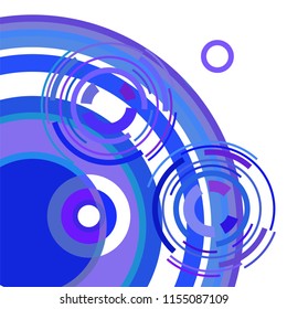Abstract colored circles, lines, on white background, vector, business