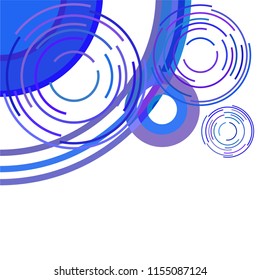 Abstract colored circles, lines, on white background, vector, business