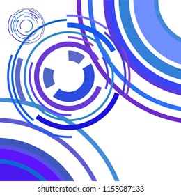 Abstract colored circles, lines, on white background, vector, business