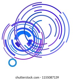 Abstract colored circles, lines, on white background, vector, business