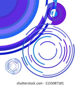 Abstract colored circles, lines, on white background, vector, business