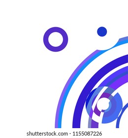 Abstract colored circles, lines, on white background, vector, business