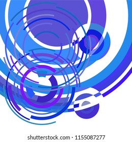 Abstract colored circles, lines, on white background, vector, business