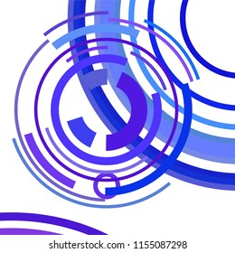 Abstract colored circles, lines, on white background, vector, business