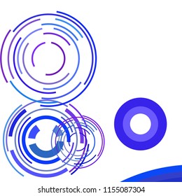 Abstract colored circles, lines, on white background, vector, business