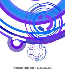 Abstract colored circles, lines, on white background, vector, business