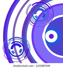 Abstract colored circles, lines, on white background, vector, business