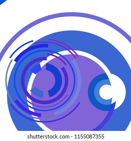 Abstract colored circles, lines, on white background, vector, business