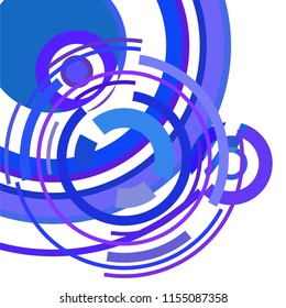 Abstract colored circles, lines, on white background, vector, business