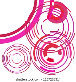 Abstract colored circles, lines, on white background, vector, business