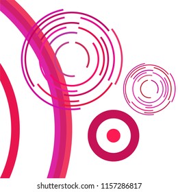 Abstract colored circles, lines, on white background, vector, business
