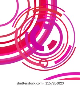 Abstract colored circles, lines, on white background, vector, business