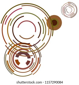 Abstract colored circles, lines, on white background, vector, business