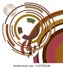 Abstract colored circles, lines, on white background, vector, business