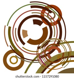 Abstract colored circles, lines, on white background, vector, business