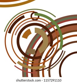 Abstract colored circles, lines, on white background, vector, business