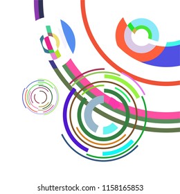 Abstract colored circles, lines, on white background, vector, business Abstract colored circles, lines, on white background, vector, business