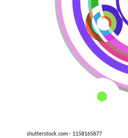 Abstract colored circles, lines, on white background, vector, business