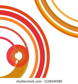 Abstract colored circles, lines, on white background, vector, business