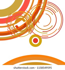 Abstract colored circles, lines, on white background, vector, business