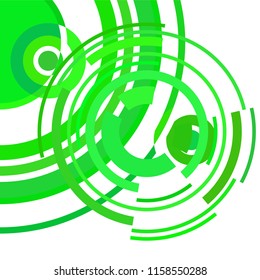 Abstract colored circles, lines, on white background, vector, business