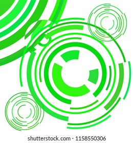 Abstract colored circles, lines, on white background, vector, business