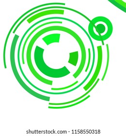 Abstract colored circles, lines, on white background, vector, business