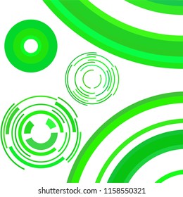 Abstract colored circles, lines, on white background, vector, business