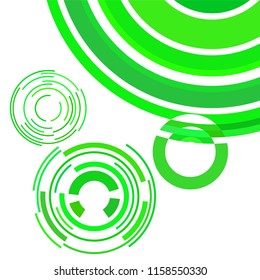 Abstract colored circles, lines, on white background, vector, business