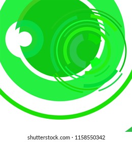 Abstract colored circles, lines, on white background, vector, business